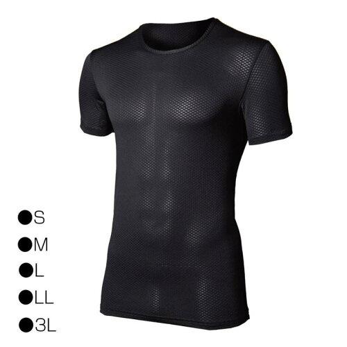 おたふく手袋(Otafuku Glove) BODY TOUGHNESS デュアル3Dファーストレイヤー ショートスリーブ クルーネックシャツ 11.ブラック JW-521 3L (1462318)