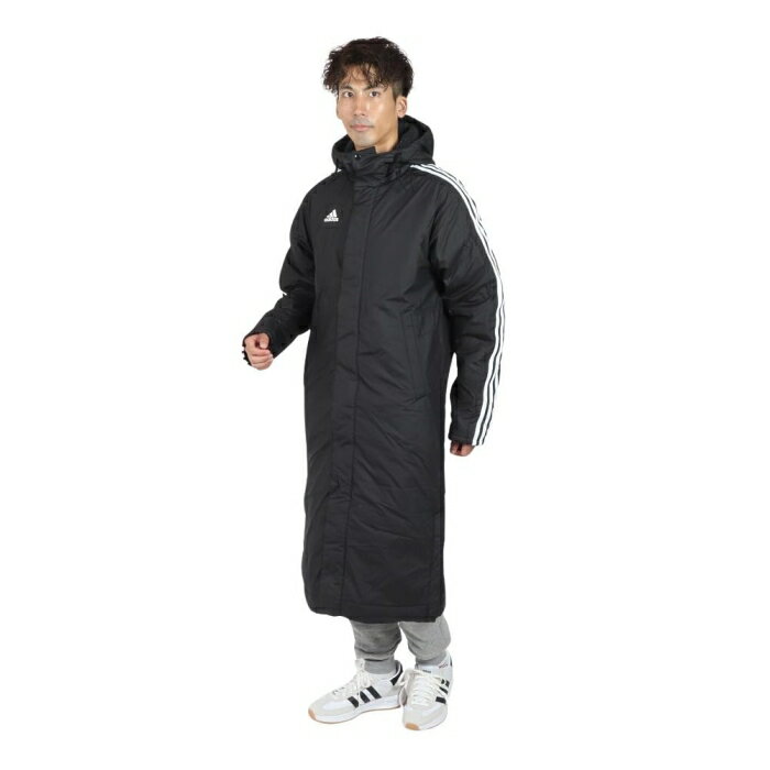 ADIDAS アディダス 43_MMH3SLボアコート (KWX71) [色 : BLK/WHT] [サイズ : J/L]