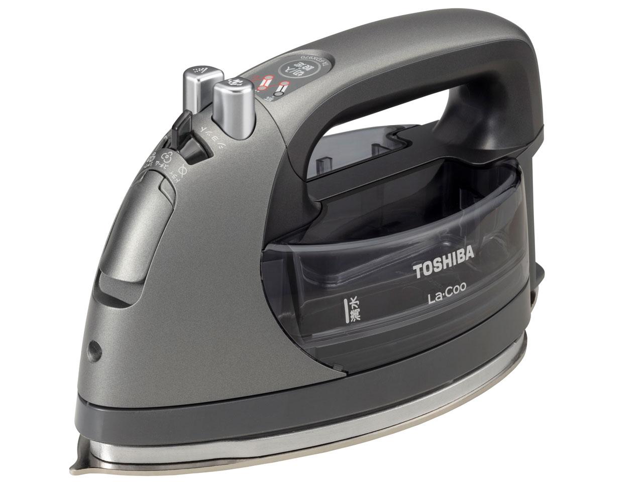 TOSHIBA 東芝 東芝 TA-FDX970(K) コードレススチームアイロン La・Coo 美ラクルベース ハンガーショット機能付き ブラックスチール(TAFDX970)