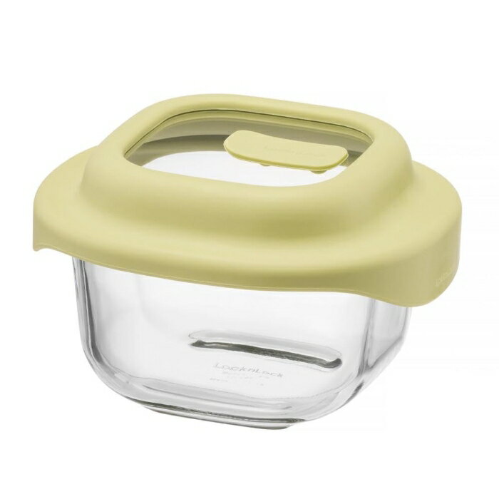 ベストコ ガラス 保存容器 500ml イエロー レシピ付き 電子レンジ オーブン 食洗機対応 LNG481 ロック＆ロック ユニクッカー