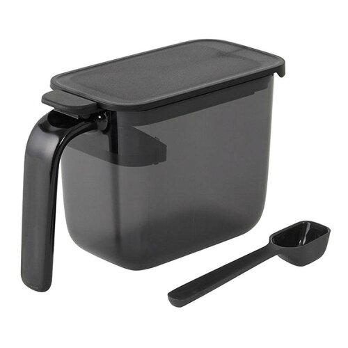マーナ(MARNA) 調味料ポット ブラック 湿気防止 パッキン付 グッドロックコンテナ K736BK