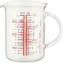 iwaki(イワキ) 耐熱ガラス 計量カップ メジャーカップ 300ml 把手付き BTMC300T-R