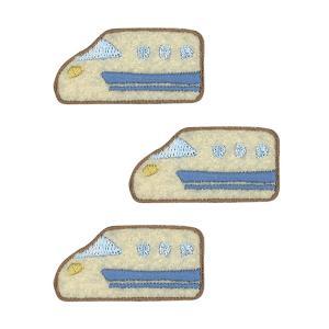 ツクリエ 【ワッペン】しんかんせん milk latte 【入園入学】【お子様】【デコ】 新幹線 電車 (MLW-20)【入数:3】