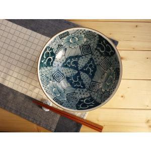 ブルーム 染付絵変り麺鉢ラーメン鉢 江戸紋様 美濃焼 日本製 (61134)【入数:2】
