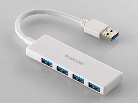 ELECOM エレコム USBHUB/USB5Gbps/バスパワー/4ポート/ホワイト(U3H-H040WH)