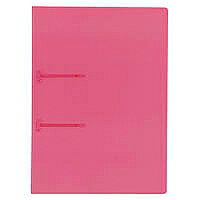 KOKUYO コクヨ ファスナーファイル＜クリヤーカラー＞　A4縦　2穴　9ミリとじ　ピンク フ-P170P 1冊
