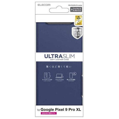 ELECOM エレコム Google Pixel 9 Pro XL/手帳型ケース/ネイビー(PM-P243PLFUNV)