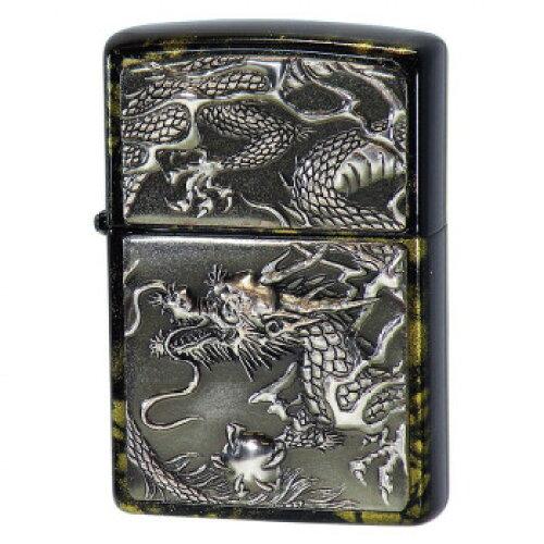 ZIPPO ライズメタル 銀龍 亀甲 金 (1703189)