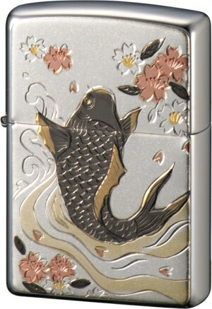 ZIPPO ZP 電鋳板 鯉 電鋳貼り
