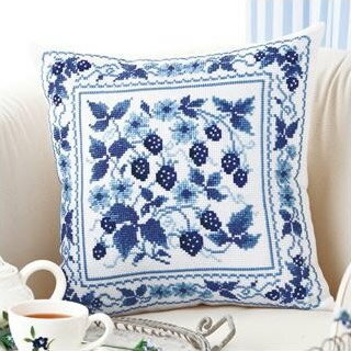 オリムパス製絲 6050 オリムパス ししゅうキット クッション ブルーストロベリー (2105be)