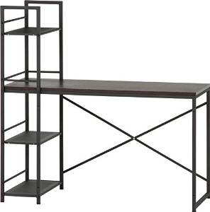 不二貿易 ラック付きデスク　ルール　49　Dブラウン　RDR-49R　【13527】　北海道、沖縄、離島配送不可