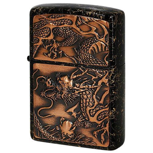 ZIPPO ライズメタル 赤龍 金乱糸 黒 (1703186)