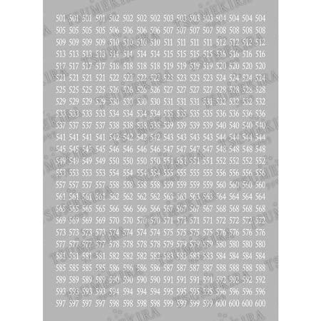 イングカワモト TSUMEKIRA(ツメキラ) ネイルシール カラーチャートナンバーシール 白 501〜600 NN-CCN-..