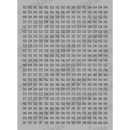 イングカワモト TSUMEKIRA(ツメキラ) ネイルシール カラーチャートナンバーシール 黒 501〜600 NN-CCN-..