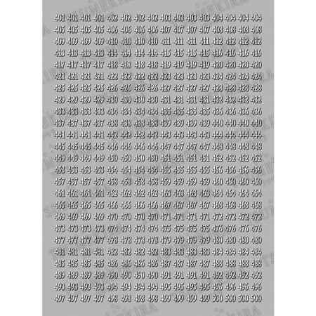 イングカワモト TSUMEKIRA(ツメキラ) ネイルシール カラーチャートナンバーシール 白黒 401〜500 NN-CC..