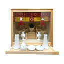 静岡木工 神棚の里 箱宮神棚セット 皐月 13号 神具セット付き (1672258)