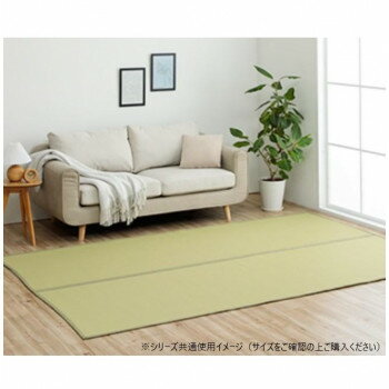 イケヒコ 洗える ござ 日本製 国産 カーペット リバーシブル 丈夫 除菌スプレー対応 敷詰 ラグ 敷物 ペット グリーン 江戸間3畳(約174×261cm)