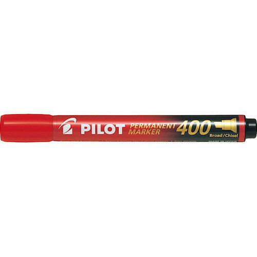 PILOT パイロット パイロット 油性マーカー パーマネントマーカー400 レッド 平芯 (MPM10BR 6030)