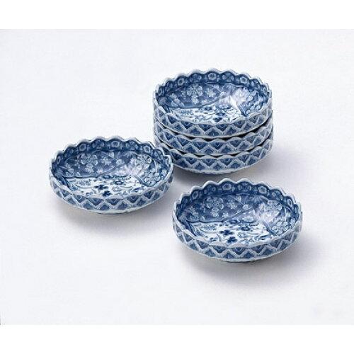 ブルーム ≪メーカー取寄≫染付更紗 小鉢[日本製 美濃焼 食器] (-)【入数:40】