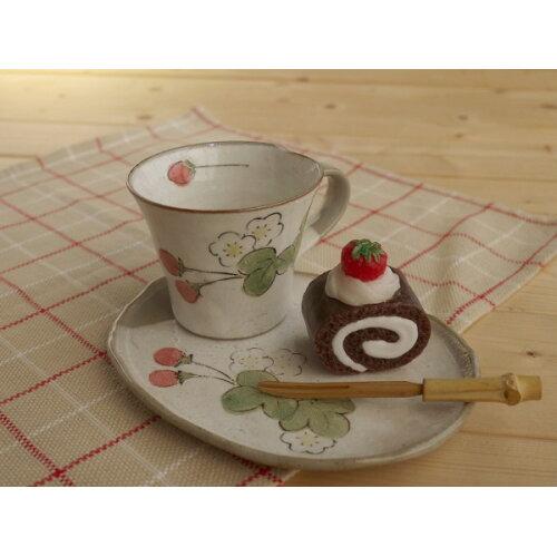 ブルーム ≪メーカー取寄≫粉引いちご 一客碗皿 [日本製 美濃焼 食器] 箱入り (-)【入数:10】