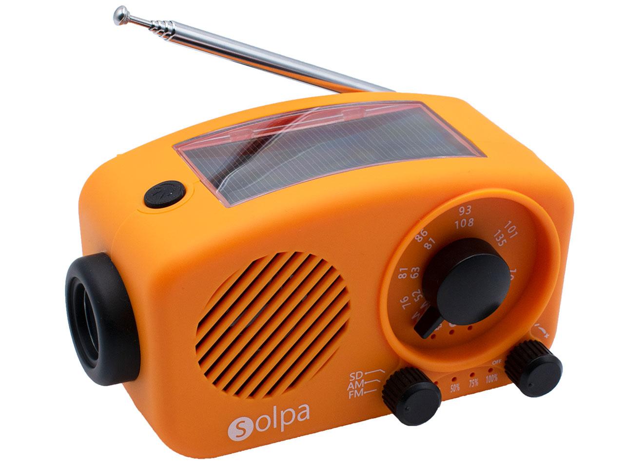 クマザキエイム solpa 手回し・ソーラー蓄電ラジオ【チャージオ・ミニ】　SL-088