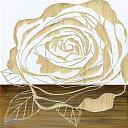 ユーパワー Wood Sculpture Art ハンドペイントウッドスカルプチャーアート ローズ2 (WH+NP) SA-08559