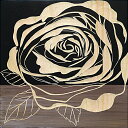 ユーパワー Wood Sculpture Art ハンドペイントウッドスカルプチャーアート ローズ2 (BK+NP) SA-08560