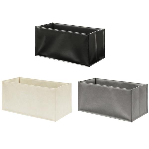 サキ(Saki) 日本製 SAKI(サキ) ストレージボックス 合皮 R-308 グレー (1346921)