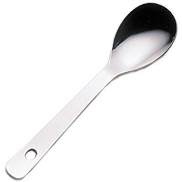 エムテートリマツ 18-0幼児用スプーン（穴明） ミニ 127mm 1個