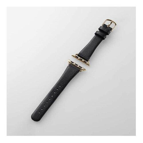 ELECOM エレコム Apple Watch 41/40/38mm/バンド/スリム/チャコールグレー(AW-41BDLJGY)