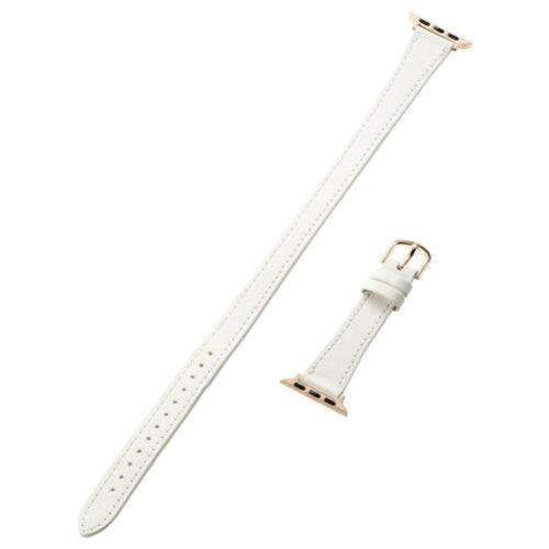 ELECOM エレコム Apple Watch 41/40/38mm/レザーバンド/オフホワイト(AW-41BDLWJWH)