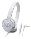 AUDIO-TECHNICA オーディオテクニカ STREET MONITORING スマートフォン用ポータブルヘッドホン ホワイト(ATH-S100iS WH)