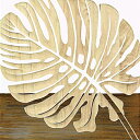 ユーパワー Wood Sculpture Art ハンドペイントウッドスカルプチャーアート シングルモンステラ2 (WH+NP) SA-08555