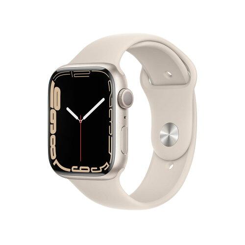 APPLE アップル Apple Watch Series 7(GPSモデル)- 45mmスターライトアルミニウムケースとスターライトスポーツバンド - レギュラー