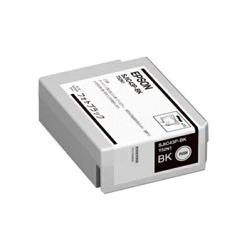 RICOH - EPSON エプソン SJIC43P-BK ラベルプリンター用 インクカートリッジ(フォトブラック)(SJIC43P-BK)