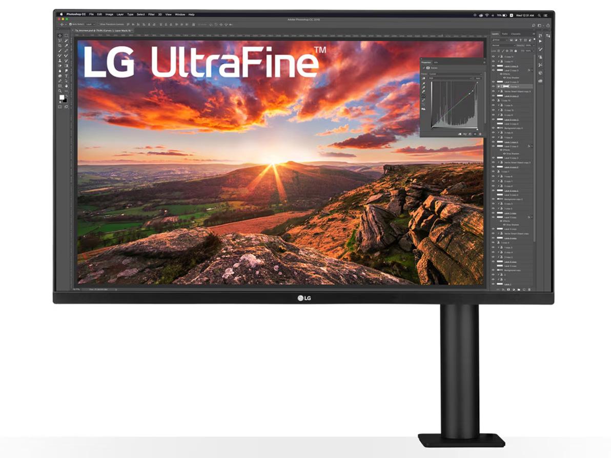 LG LG電子 32UN880K-B 31.5型 4K IPS エルゴアーム 液晶 3840×1080〜2160 スピーカー搭載 DisplayPort1.4 HDMI×2 USB タイプC ブラック系