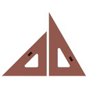 マービー スモーク三角定規 24cm 1-809-8242