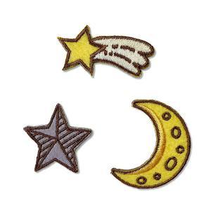Other - ツクリエ ワッペン ムーンスター milk latte 入園入学 キッズ向け デコ 月 星 ながれ星 流れ星 目印 (MLW-25)【入数:3】