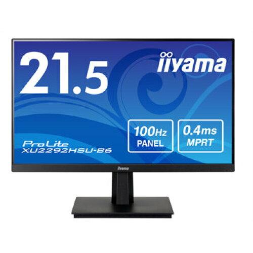 IIYAMA イイヤマ XU2292HSU-B6 21.5型 ＜ProLite＞ワイド液晶ディスプレイ ProLite (IPS方式パネル/チルト) 1920×1080 スピーカー搭載 DisplayPort HDMI ブラック系