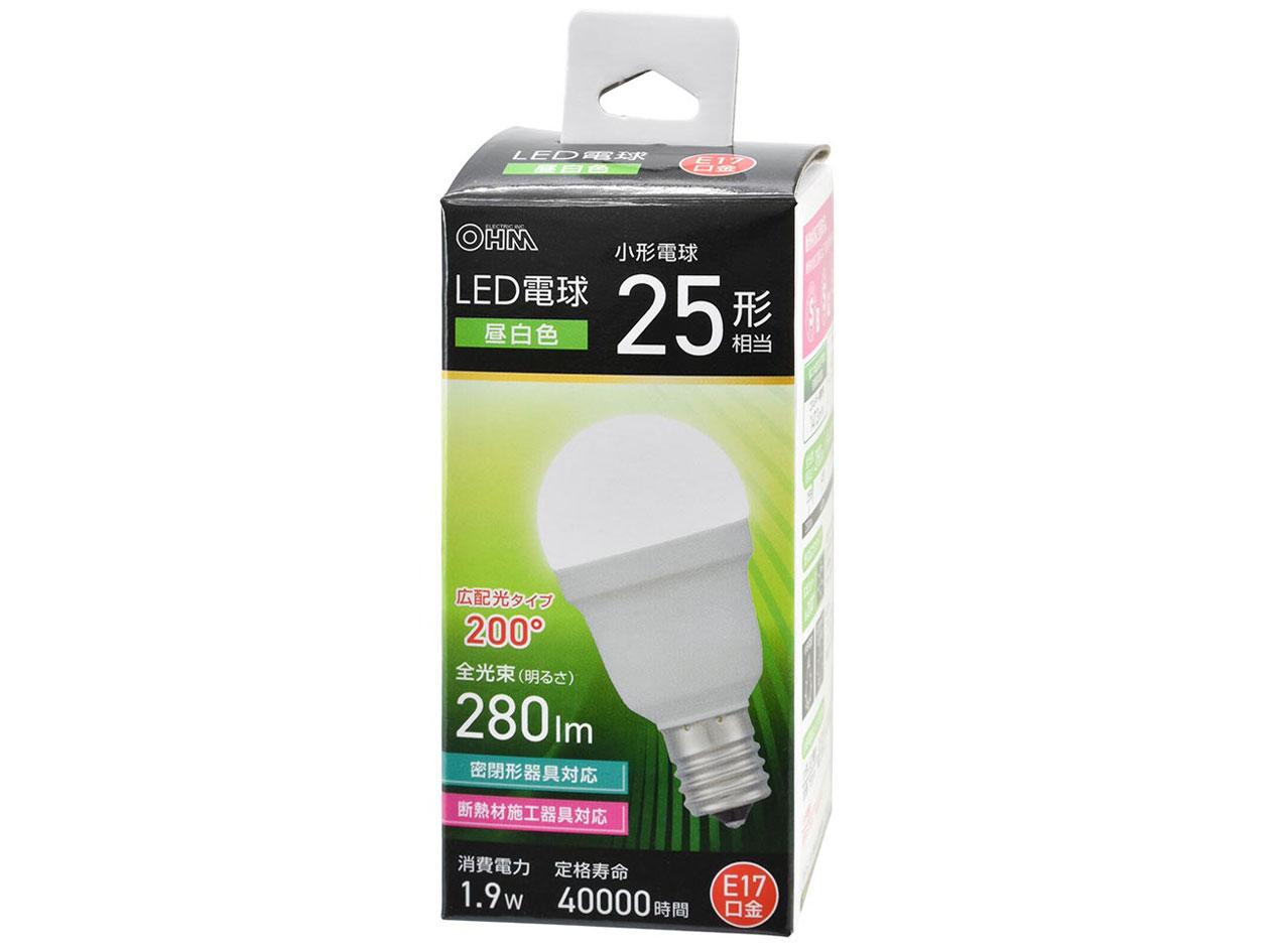 OHM �������ŵ� LED�ŵ� ����(25������/����/280 lm/1.9W/E17/Ra83/���۸�200��/̩�ķ�����б�/��Ǯ��ܹ�����б�) LDA2N-G-E17 IS53