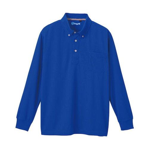 SOWA ソーワ 桑和 50394 長袖ボタンダウンポロシャツ(胸ポケット付き) LLサイズ ロイヤルブルー(203) SOWA (2106401)