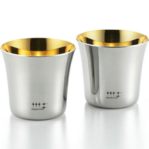ヨシカワ(Yoshikawa) 磨き屋シンジケート ぐいのみ 100ml (内面金メッキ仕上げ) 2pcs YJ2535 (1393039)