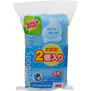 3M スリーエム スコッチ・ブライト 泡立ちゆたかネット ブルー 2個