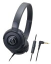 AUDIO-TECHNICA オーディオテクニカ STREET MONITORING スマートフォン用ポータブルヘッドホン ブラック(ATH-S100iS BK)