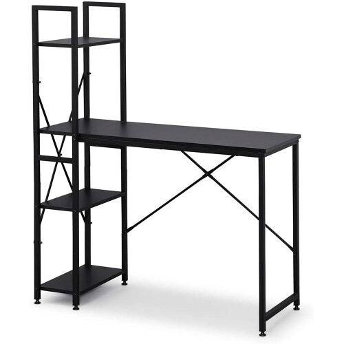 IRISOHYAMA アイリスオーヤマ アイリスオーヤマ 机 デスク パソコンデスク PCデスク pcデスク ラック付き 勉強机 ワークデスク 1000×420 RDK1042 ブラック/ブラック