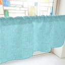 のぼり屋工房 カフェカーテン ツル草 800×450mm 水色・41302 (1391263)