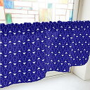 のぼり屋工房 カフェカーテン ひょうたん 800×450mm 紺・41314 (1391269)
