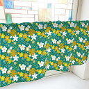 のぼり屋工房 カフェカーテン 花 800×450mm 緑・41328 (1391276)