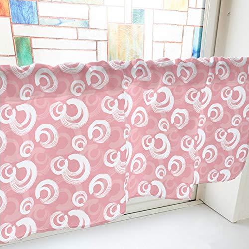 NOBORIYA のぼり屋 カフェカーテン 筆丸 800×450mm ピンク・41348 (1391286)