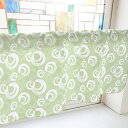 のぼり屋工房 カフェカーテン 筆丸 800×450mm 緑・41352 (1391288)